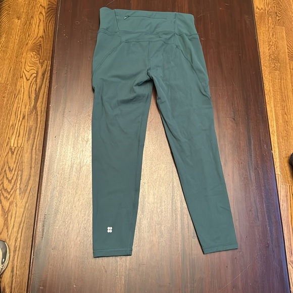 Sweaty Betty The Power 7/8 length green leggings size small - Picture 2 of 5